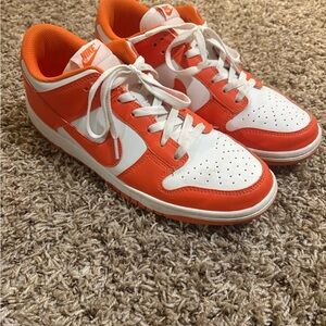 Nike Vibrant Orange and White Athletic Shoes